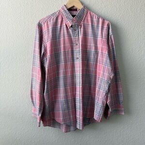 Vintage Chaps Ralph Lauren pink plaid men's‎ shirt